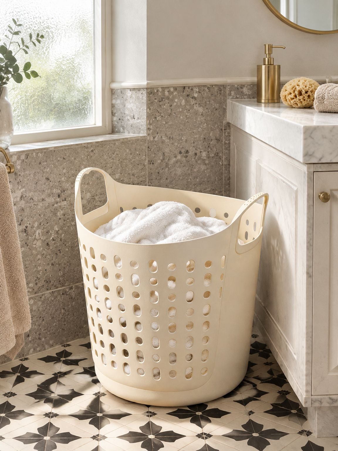 Panier à linge pliable pour optimiser l'espace