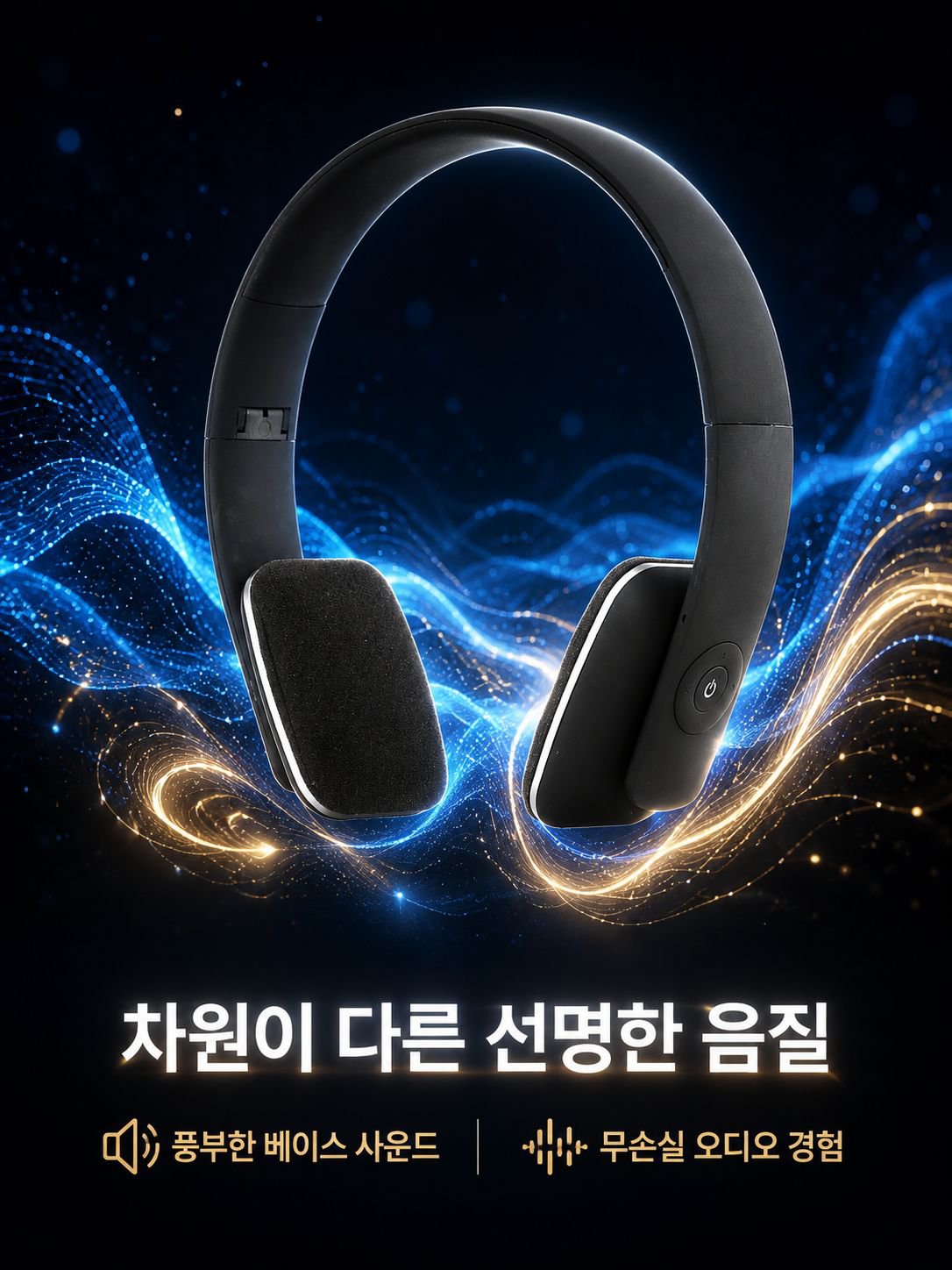 접이식 블루투스 헤드셋 무선 고음질 이어폰