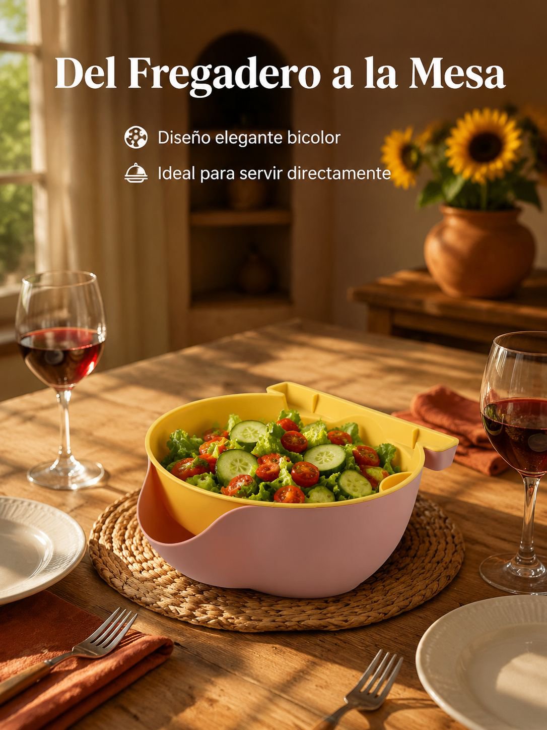 Cesta escurridora para verduras y frutas