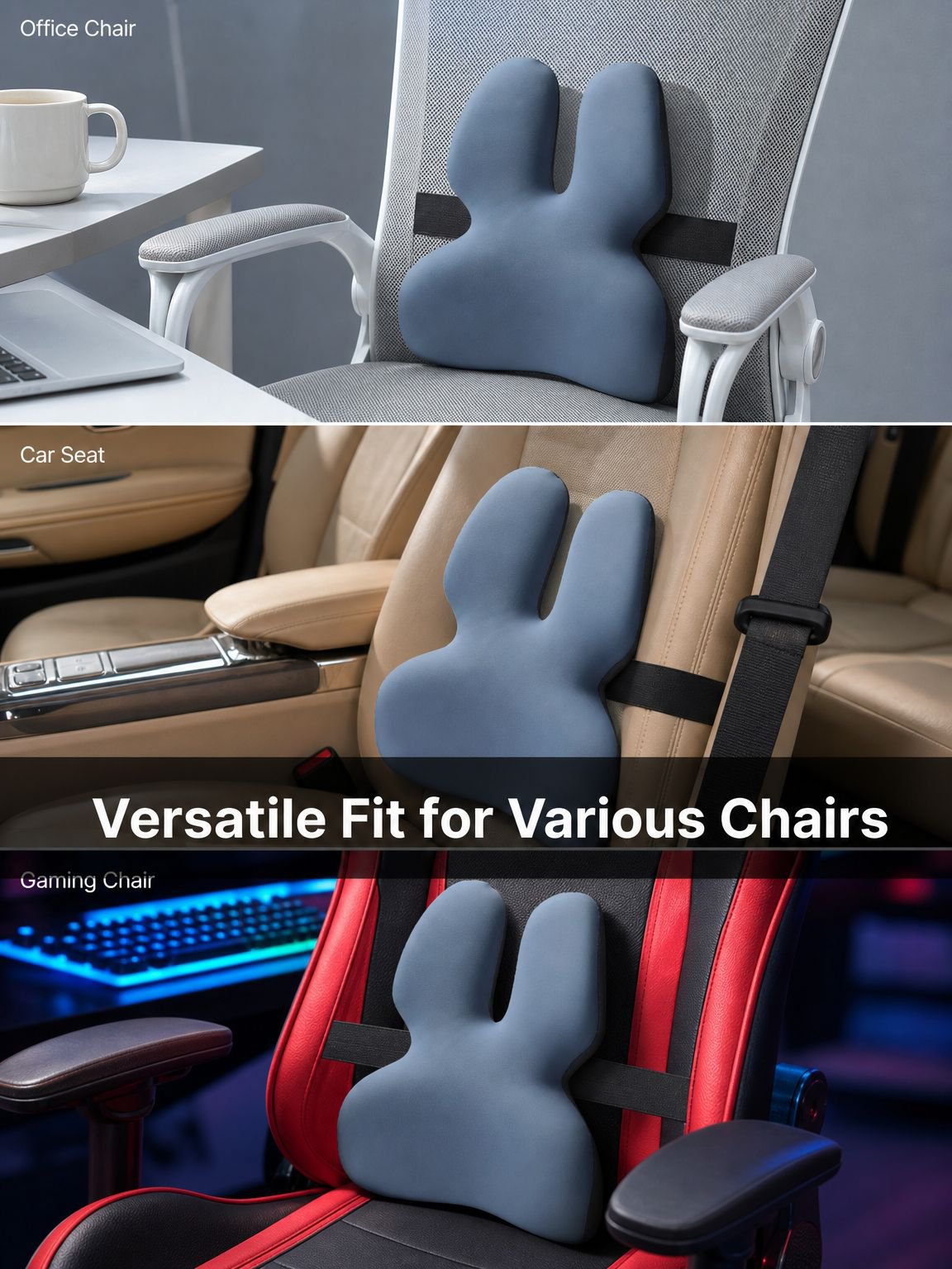Office chair lumbar support pillow