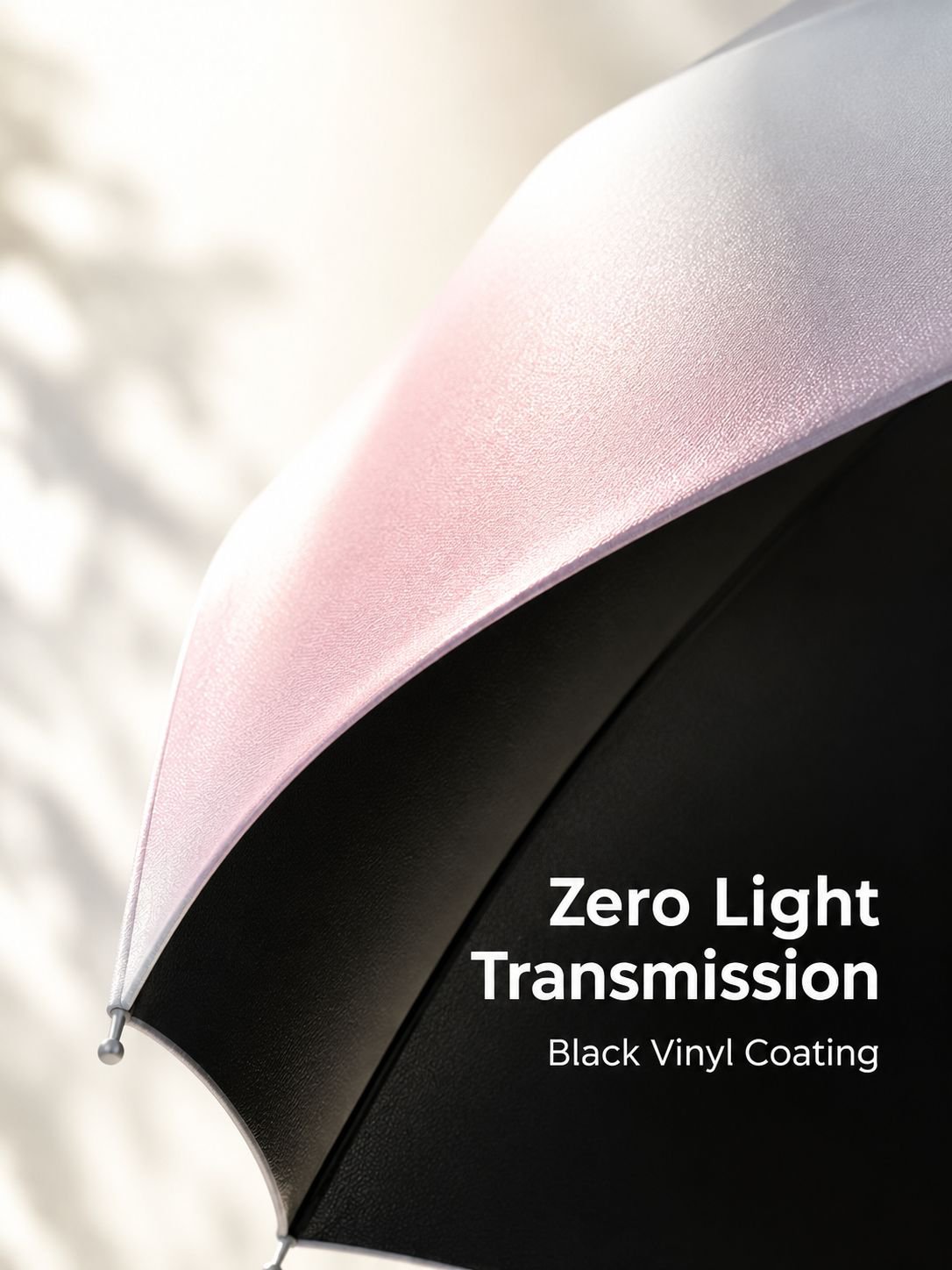 Close-up of the umbrella canopy with a smooth color gradient