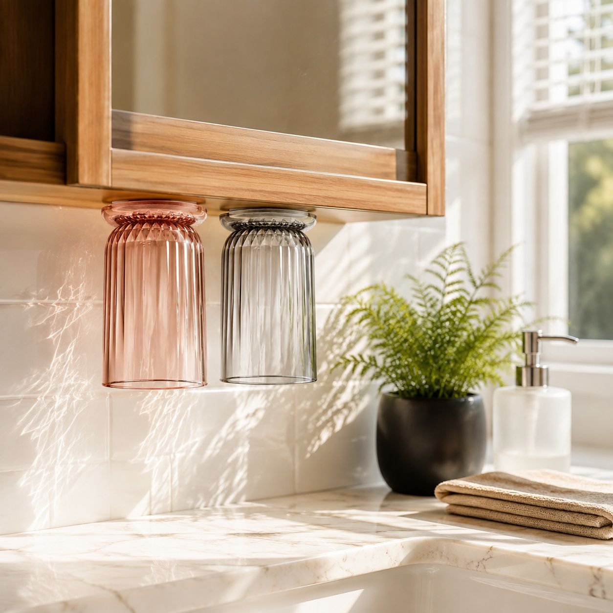 Easy installation of magnetic toothbrush holder without drilling