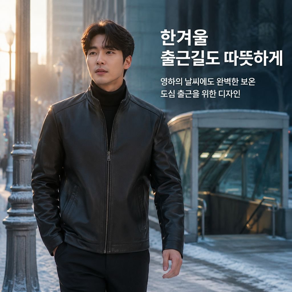 남성용 고급 가죽 재킷