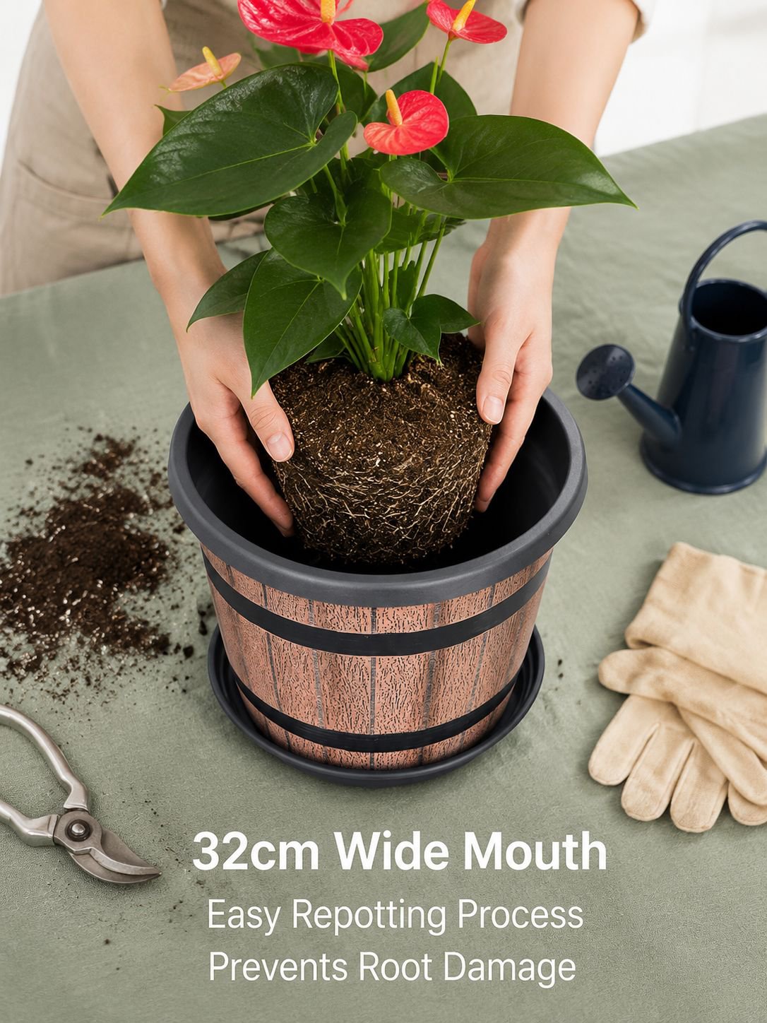Vintage Thickened Large Plastic Flower Pot