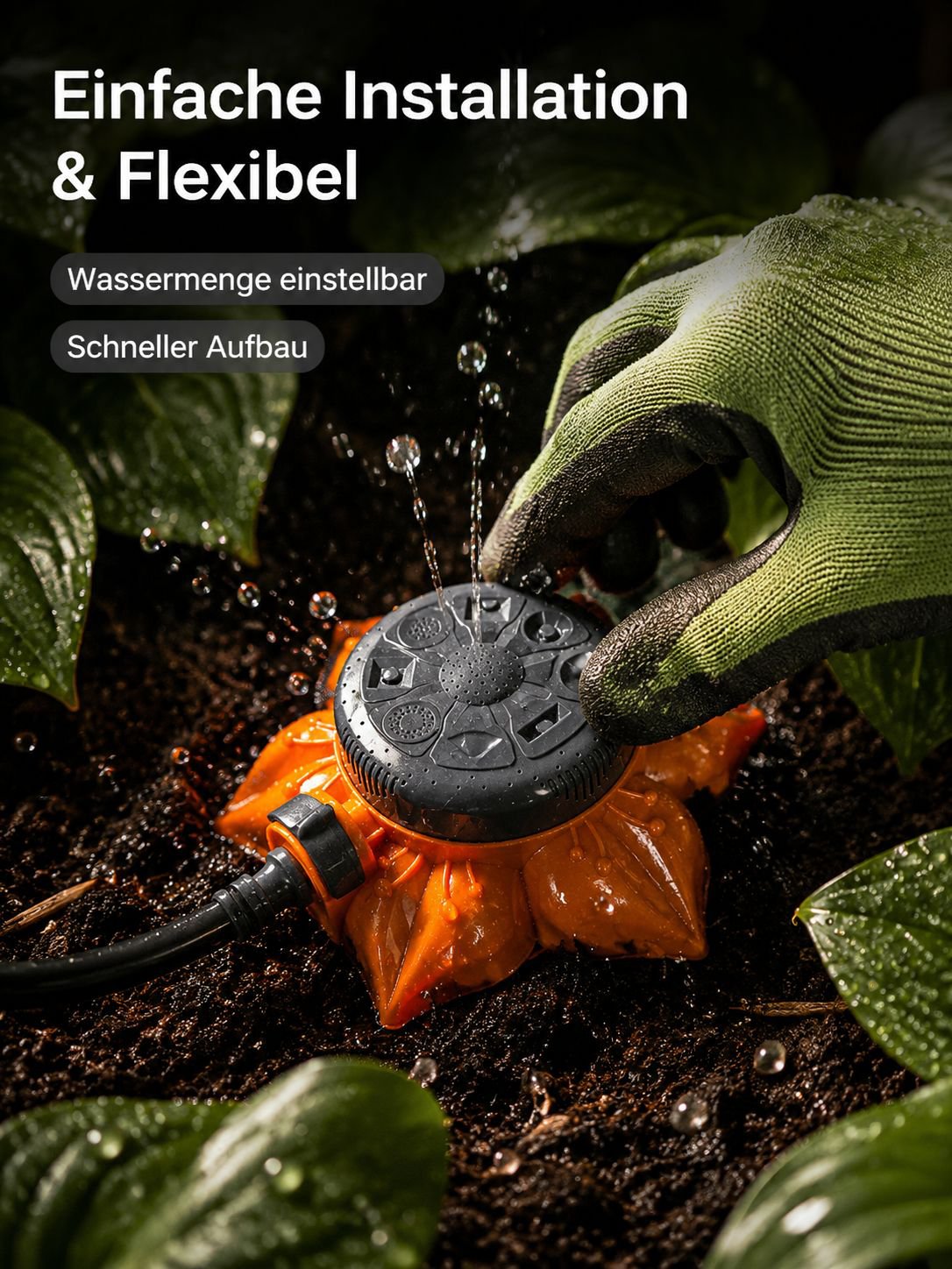 Spezielle Achtloch-Bewässerungsanlage für automatische Gartenbewässerung