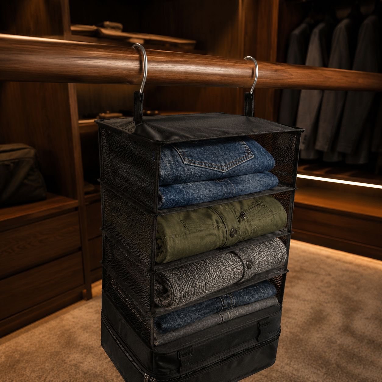 Spacious interior of the Portable Upgraded Storage Bag for easy organization