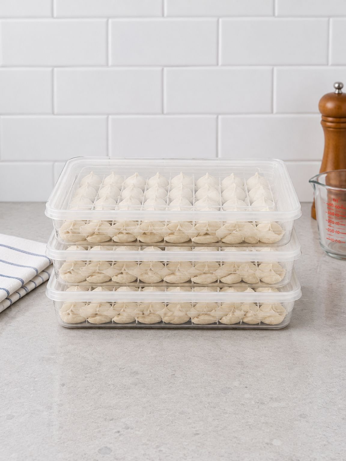 Teigtaschen Gefrierbox Dumpling Frischhaltebox für Kühlschrank Lebensmittelecht