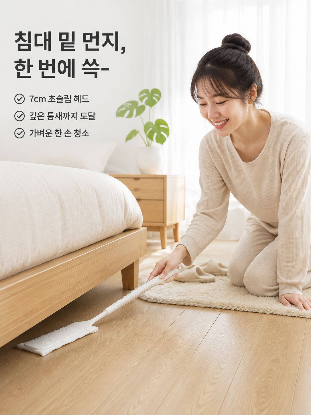 침대 밑 전용 틈새 청소기