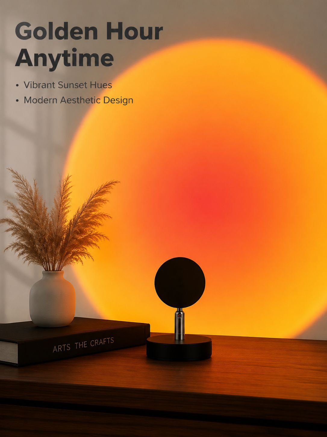 Multi-functional sunset lamp, bedside bedroom light, photography ambient fill light