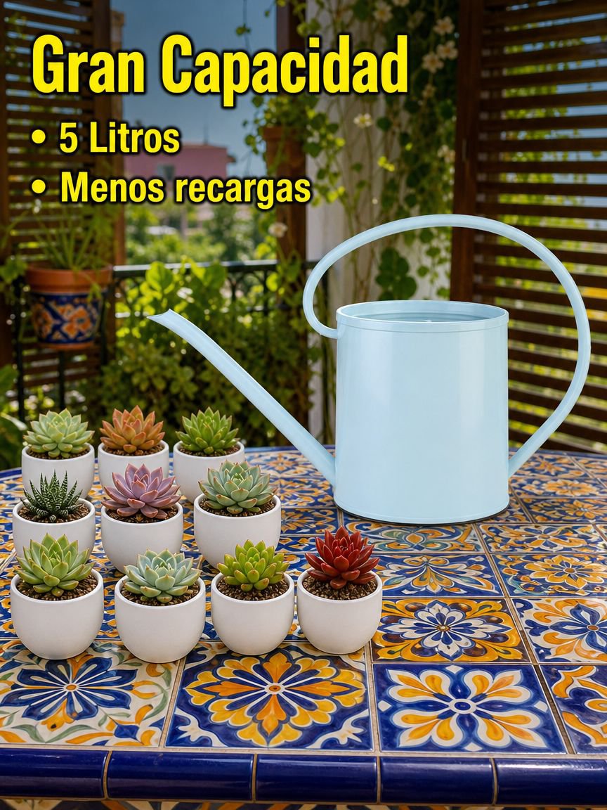 Regadera de gran capacidad con boquilla larga