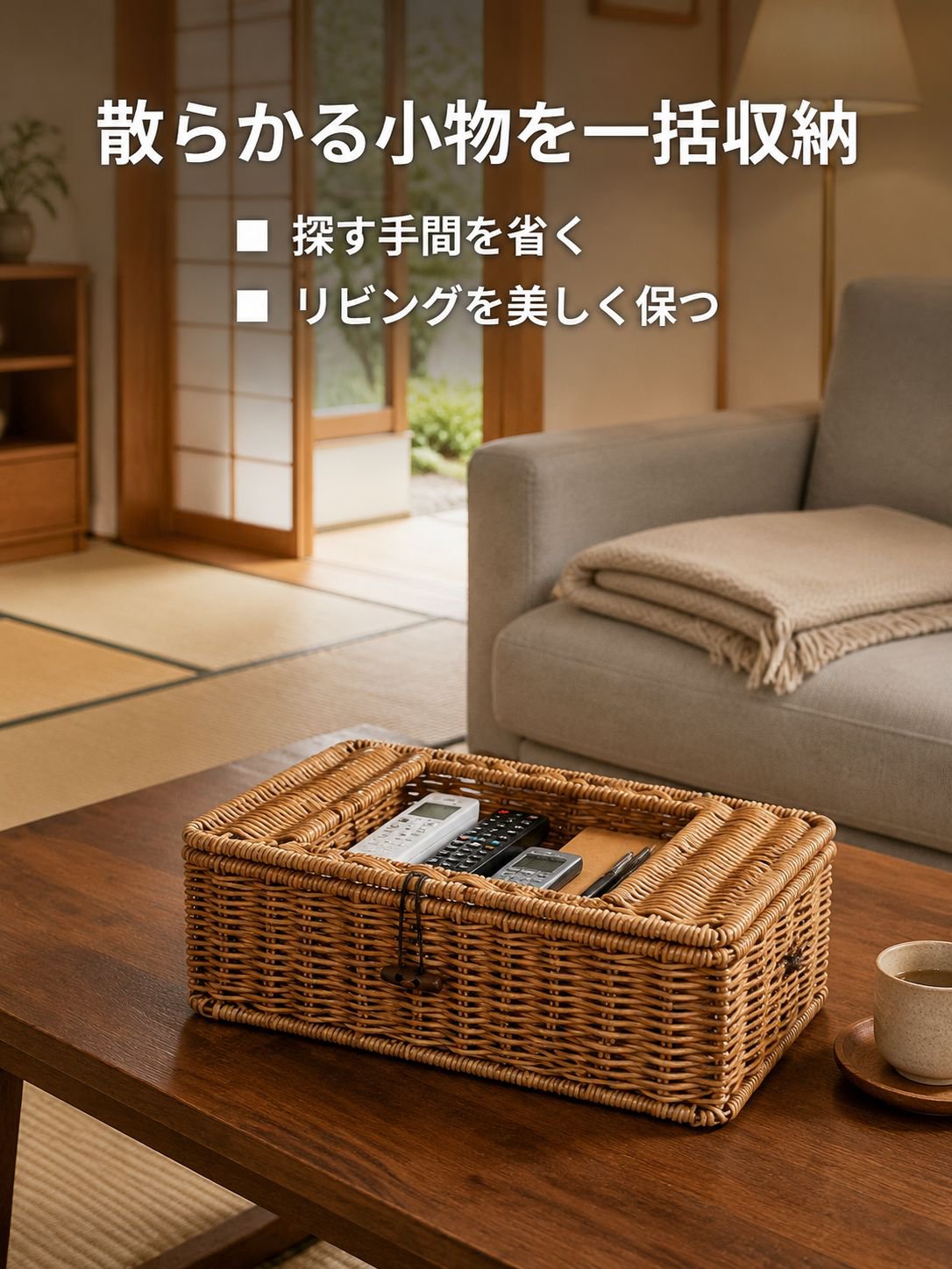 多機能リモコン収納ティッシュケース