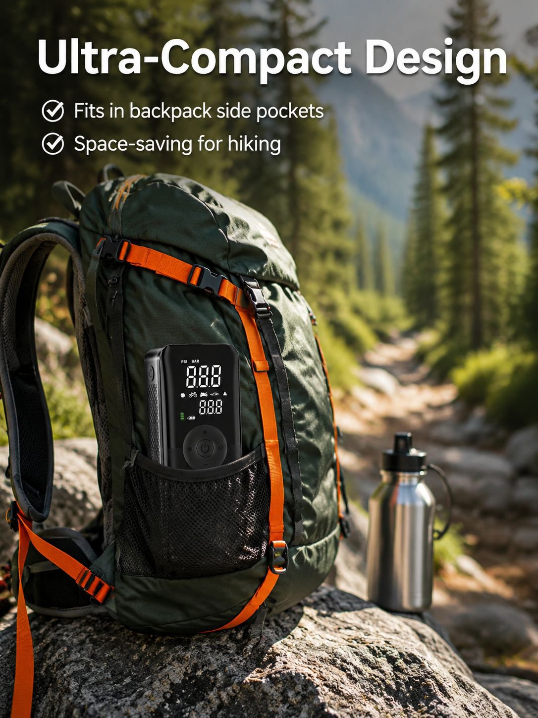 All-in-one air pump for outdoor and vehicle use
