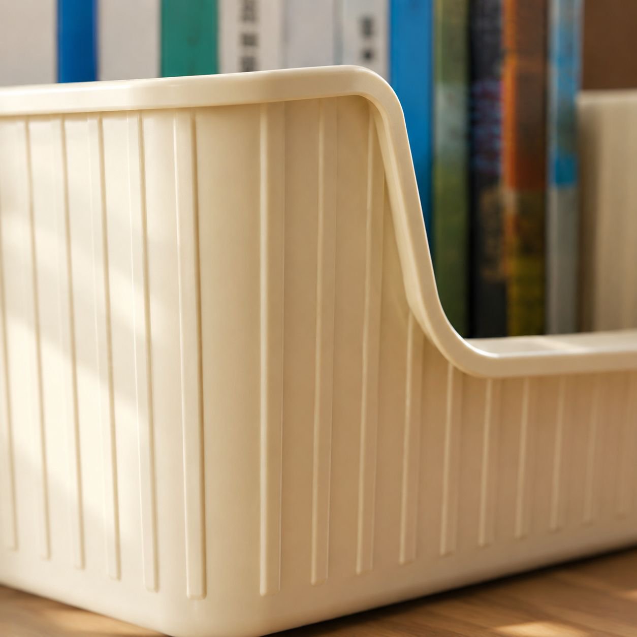 Student storage box with handles and wheels