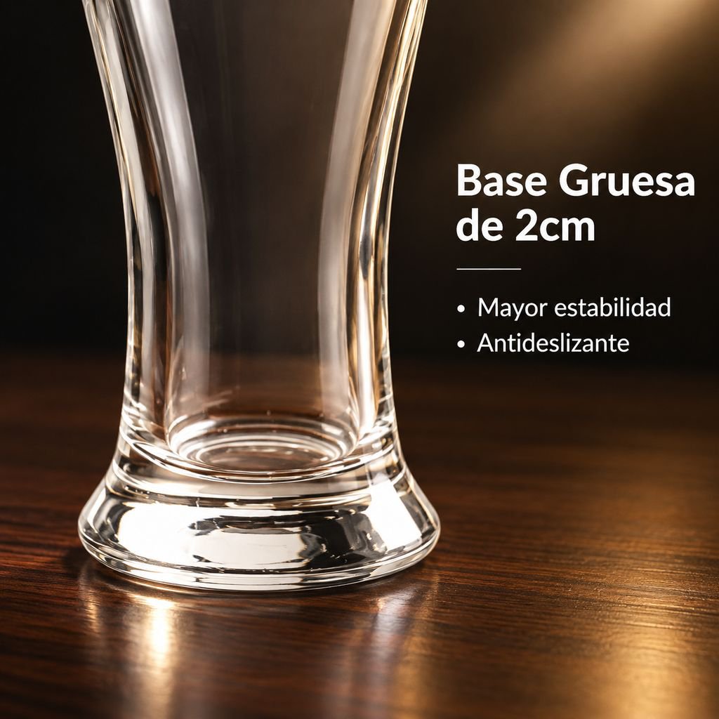 Jarra de Cerveza de Vidrio Grueso Gran Capacidad Vaso para Bar