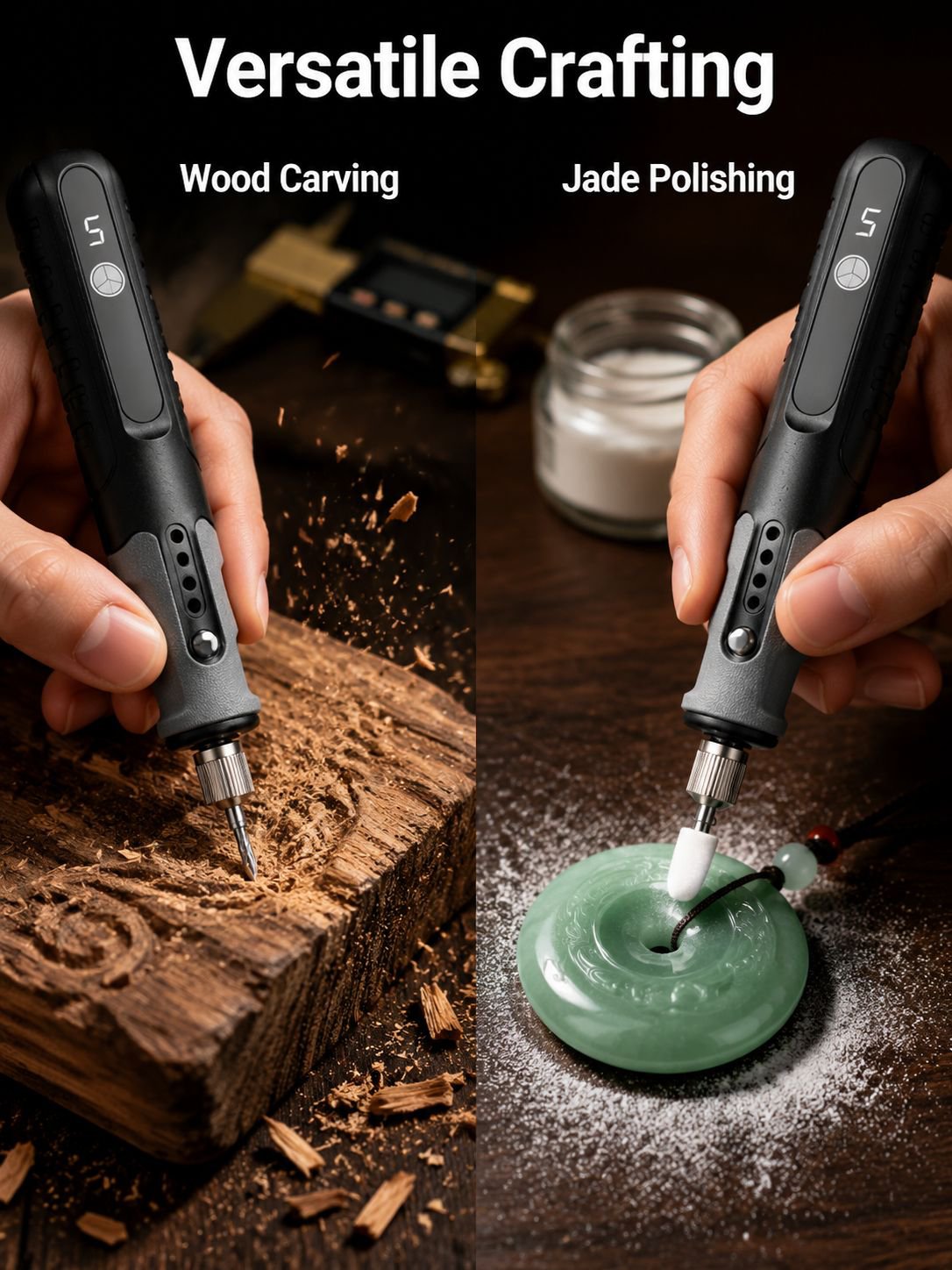 Multi-functional Electric Engraving Pen for Wood and Jade Polishing