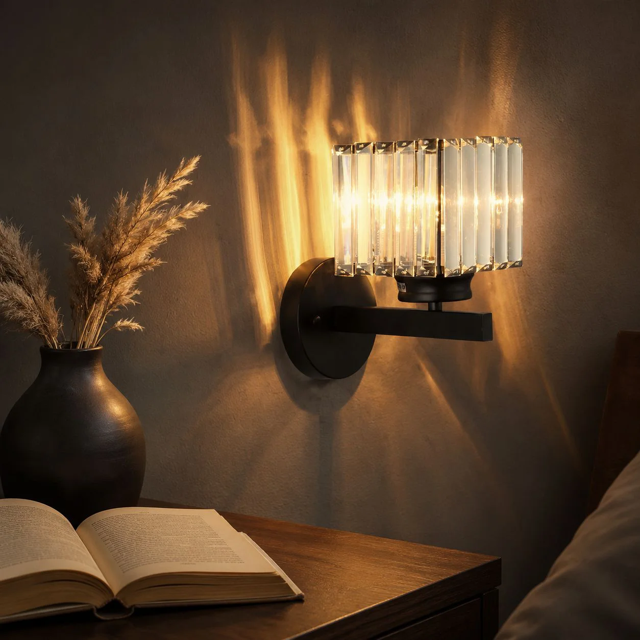 Minimalist American Crystal Wall Lamp