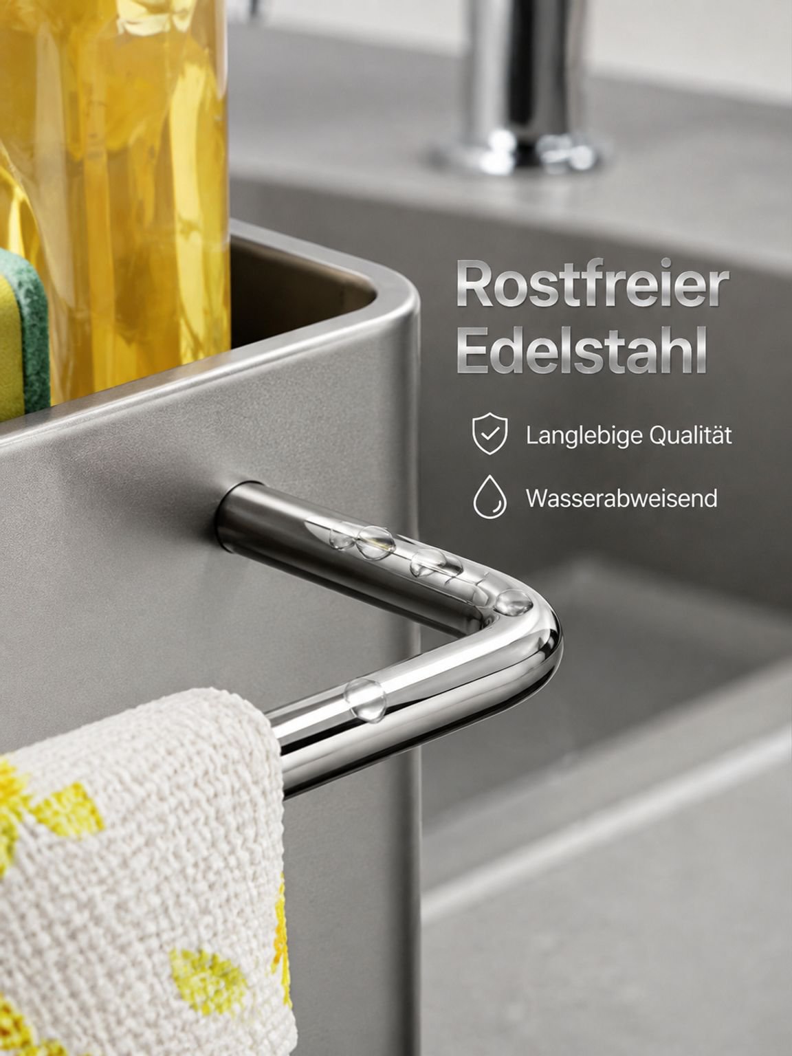 Abtropfender Schwammhalter für saubere und trockene Küchentücher