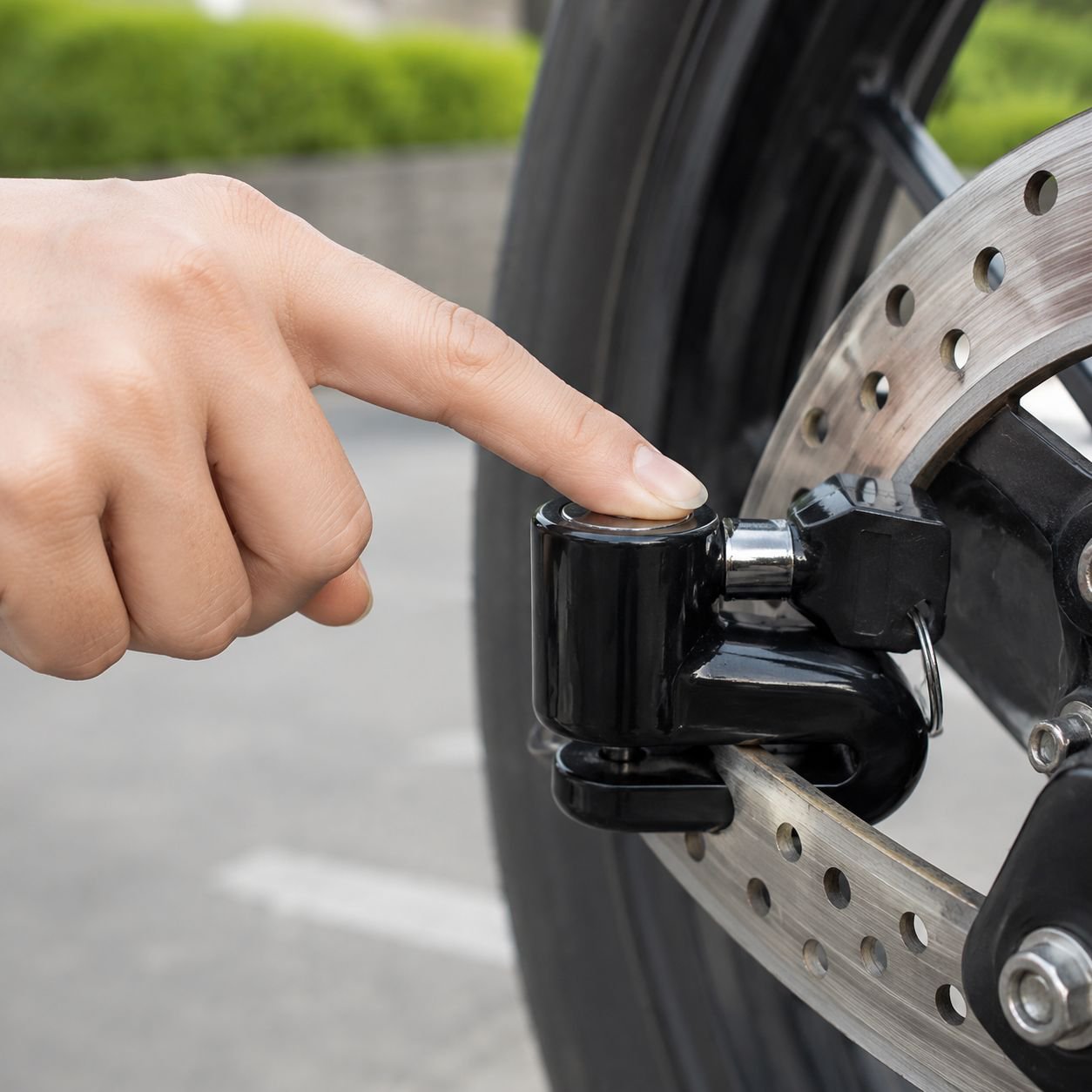 Waterproof and rustproof motorcycle lock outdoor