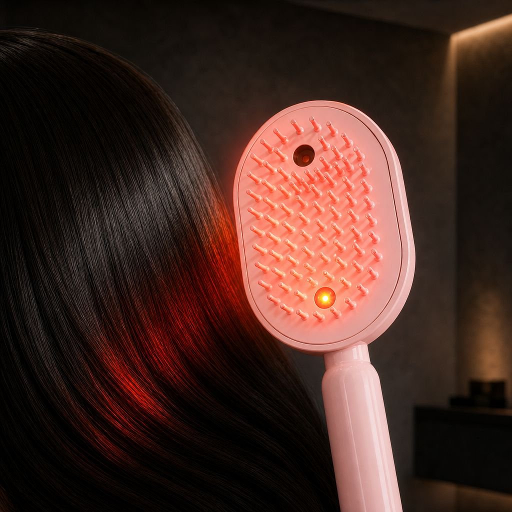 Peigne diffuseur d'huiles essentielles pour soin des cheveux
