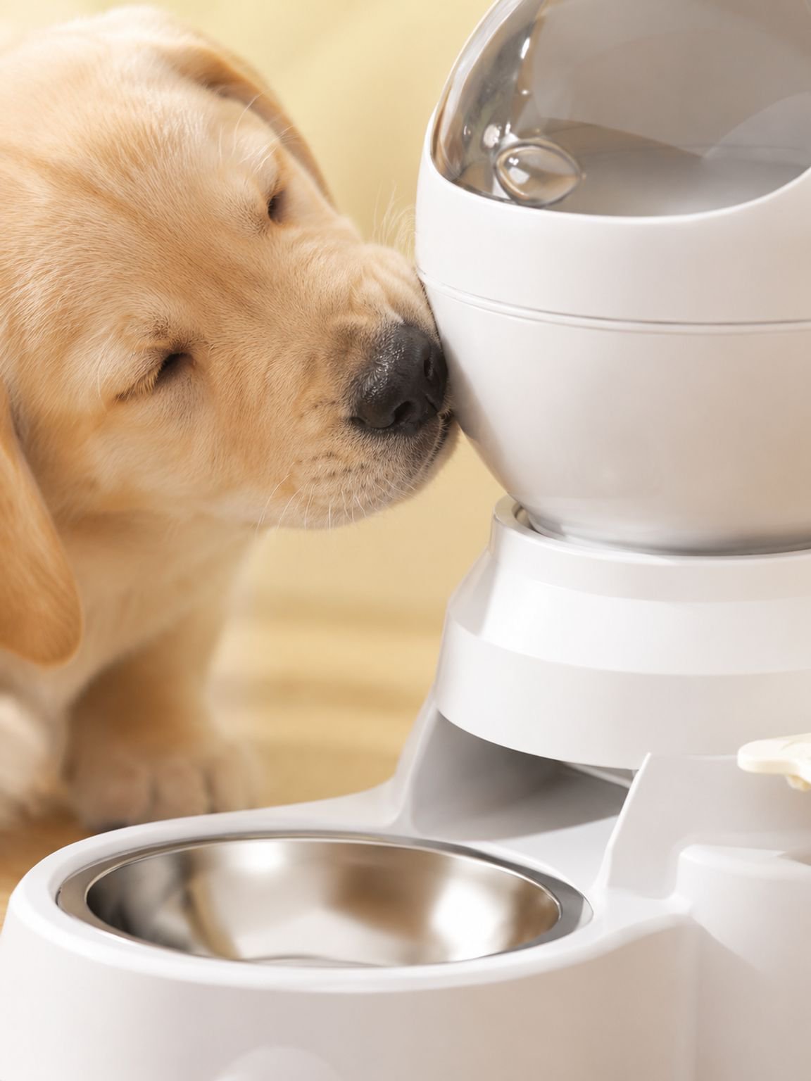 Comedero higiénico y fácil de limpiar para mascotas