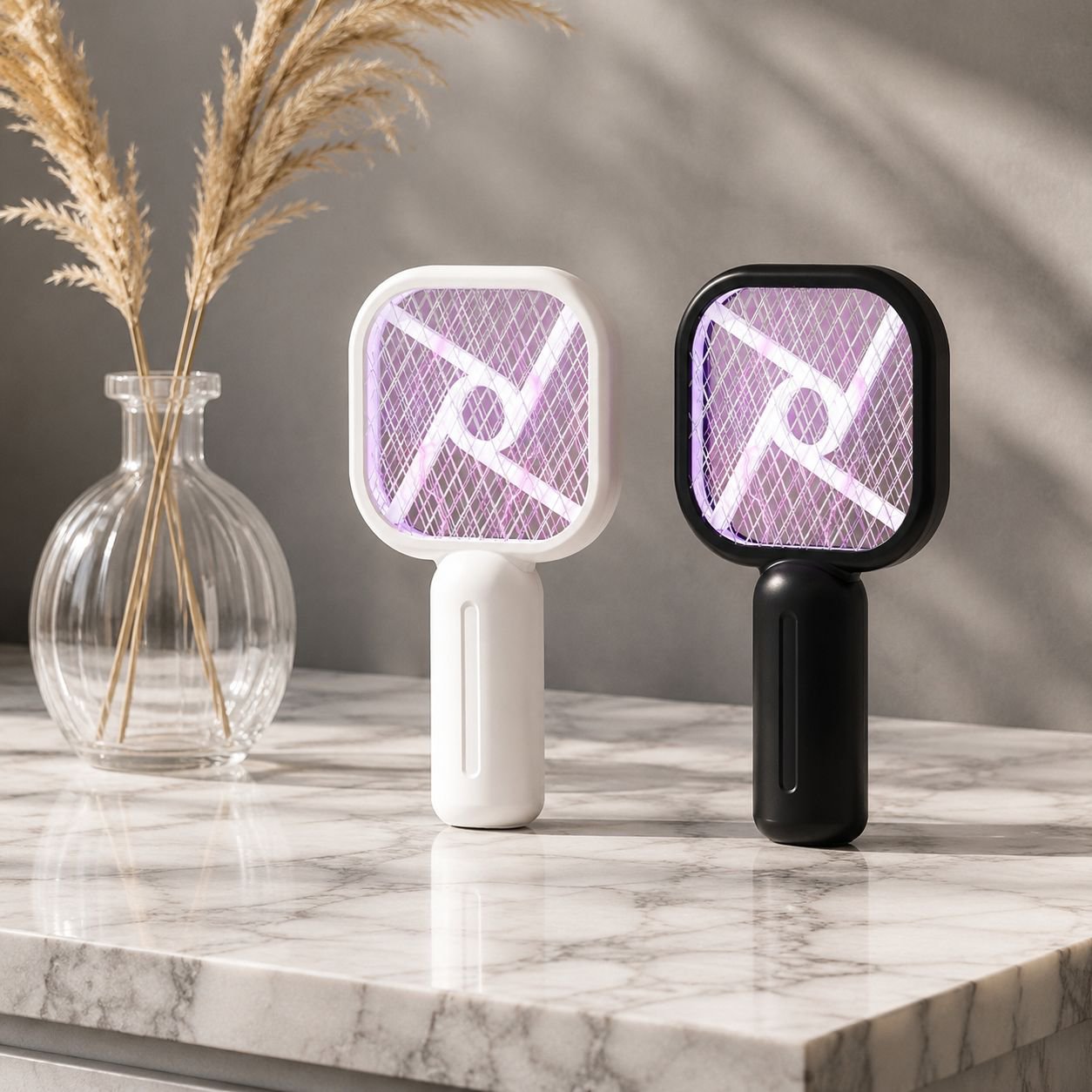 Rechargeable mosquito swatter close-up