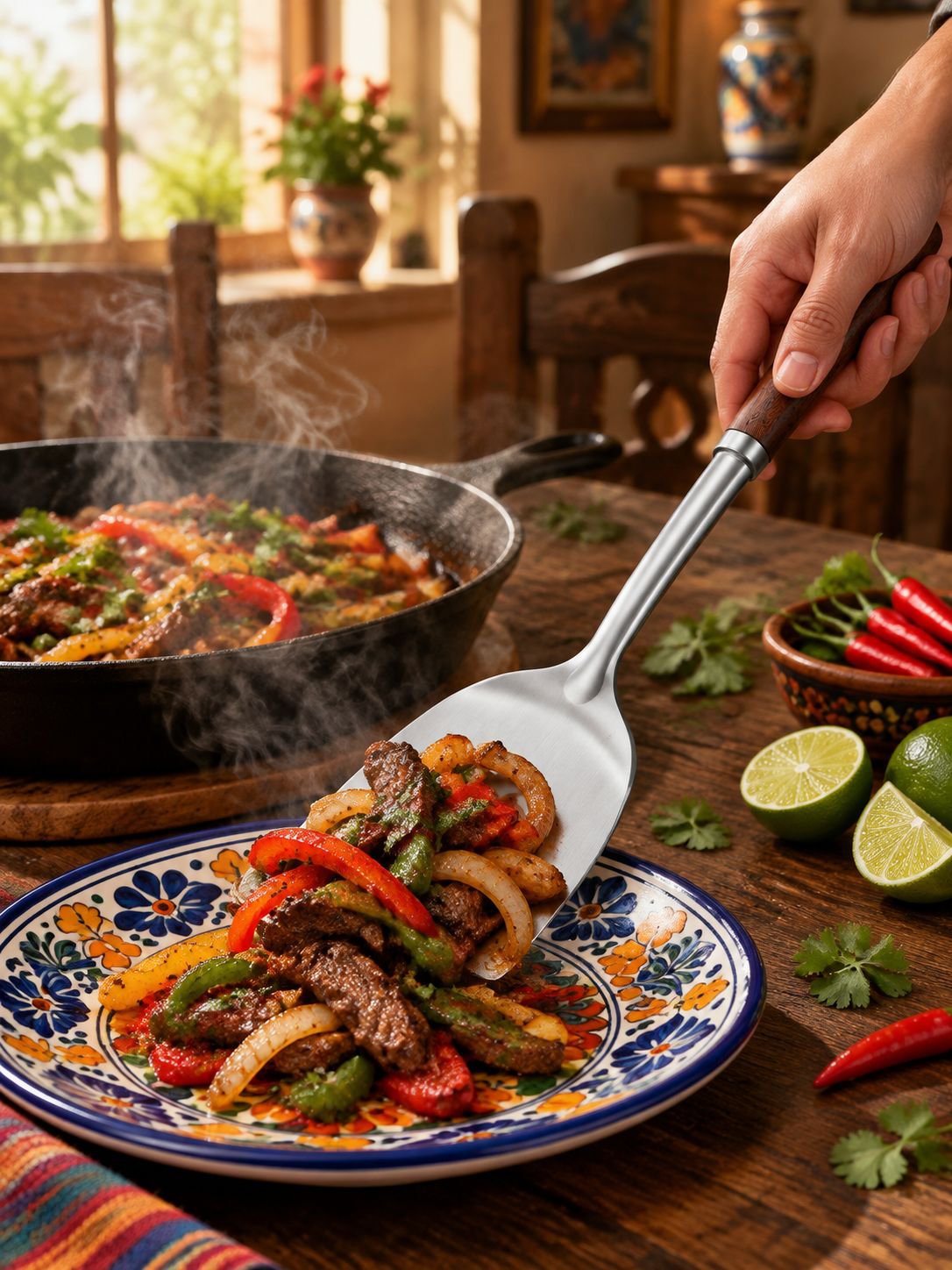 Espátula profesional para cocinar carnes y verduras