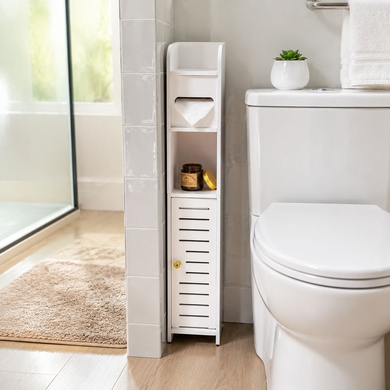 Estante de almacenamiento para inodoro de baño