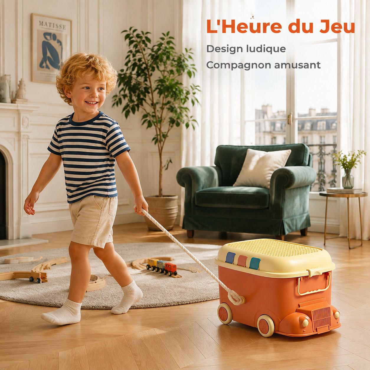 Boîte de rangement de jouets de Locomotive, boîte de rangement domestique, boîte de rangement de pet