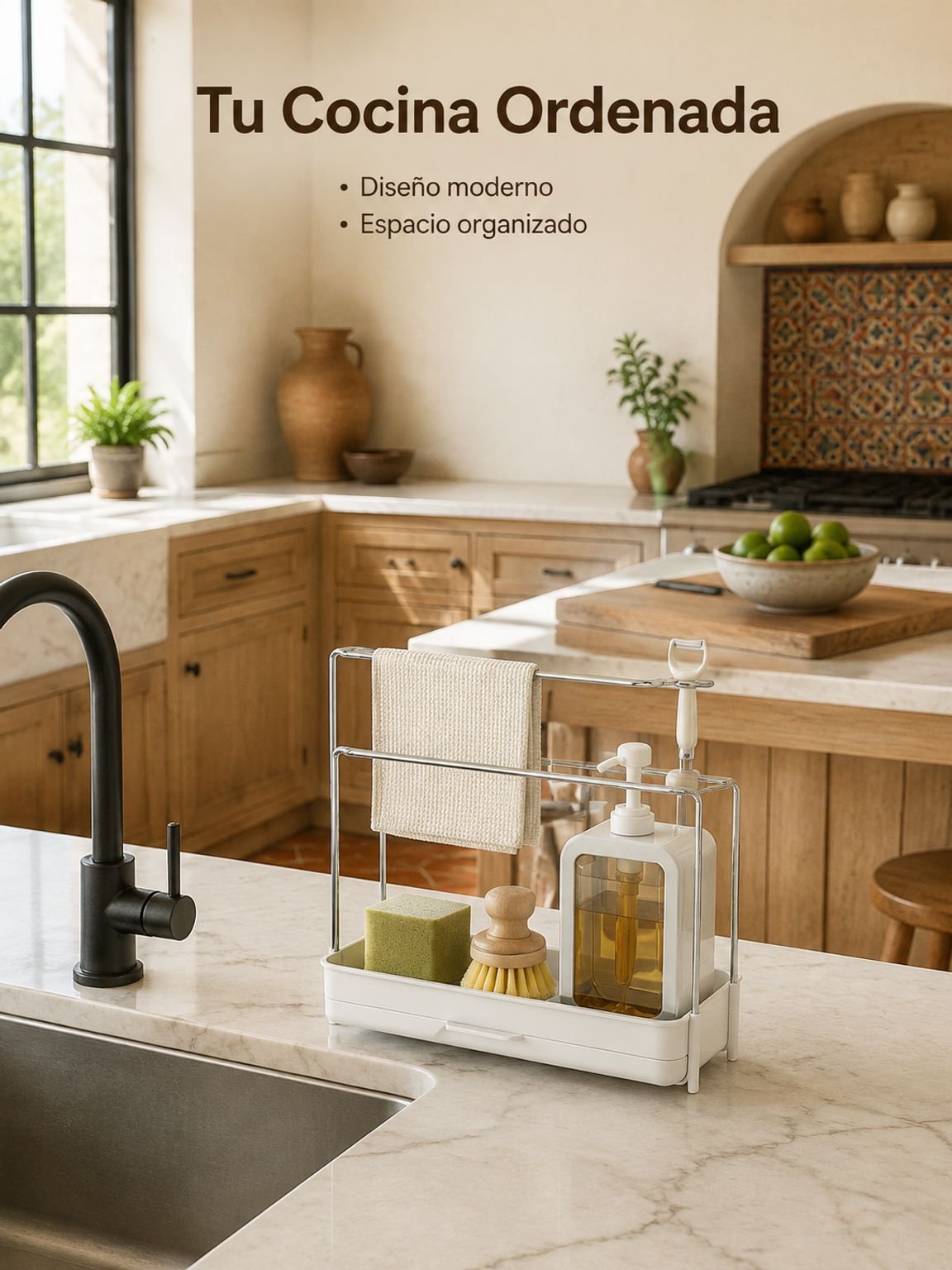 Soporte colgante para baño compacto y funcional