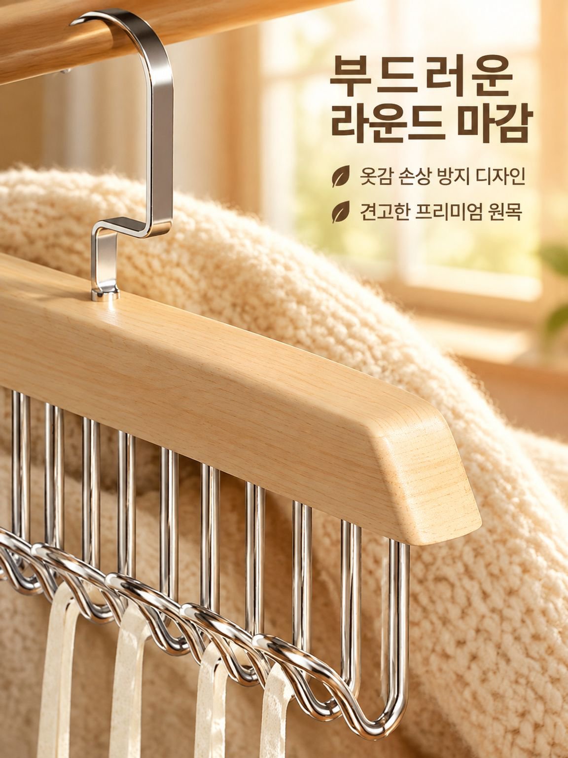 원목 8후크 옷걸이 