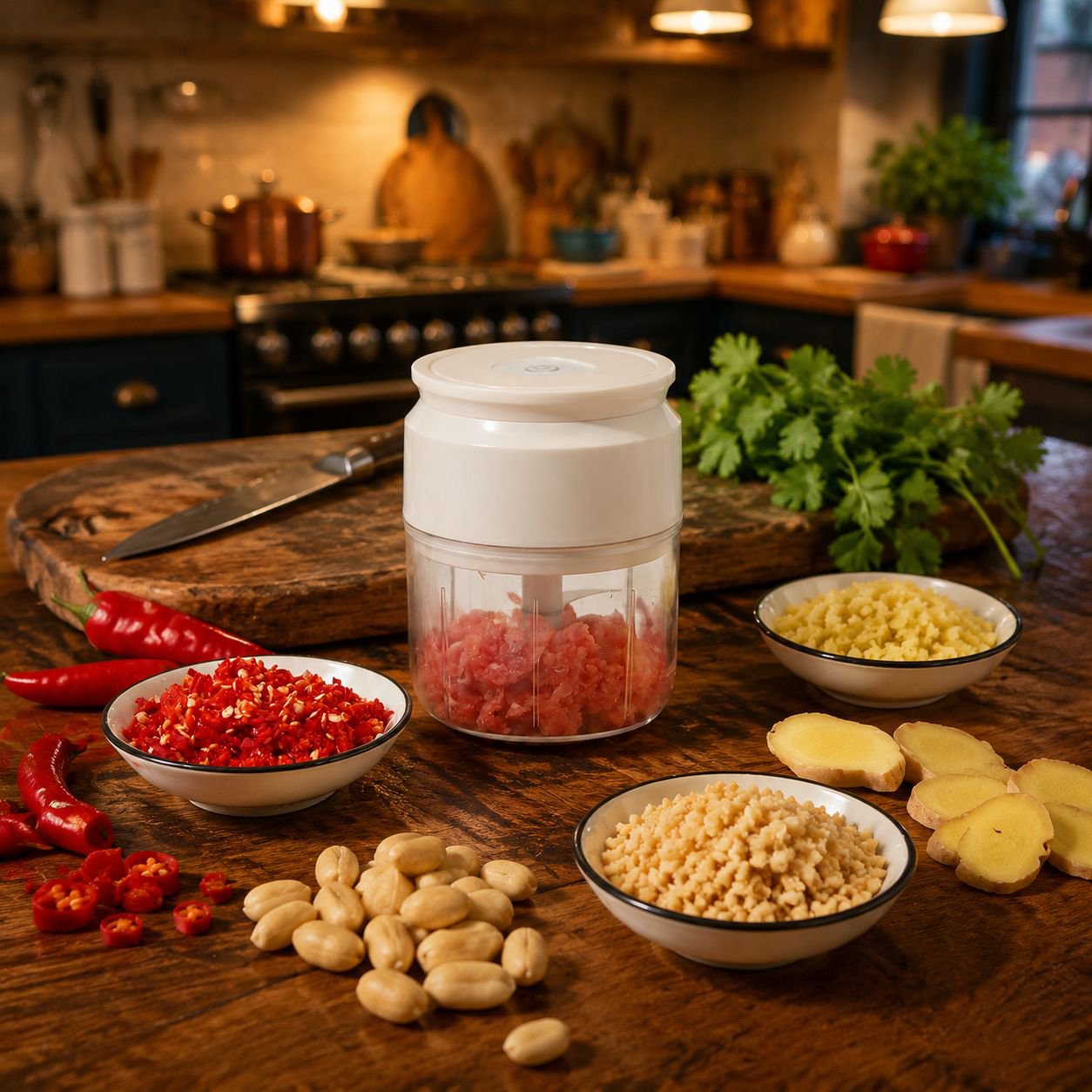 Small Electric Garlic Pounder Mini Cooker, Coarse & Fine, Time & Effort Saving