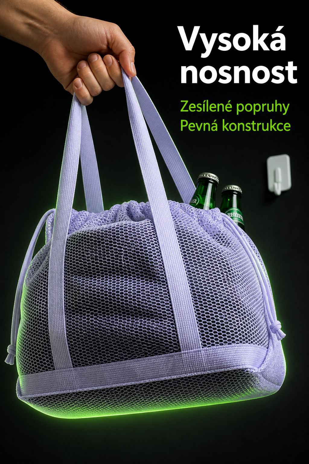 Síťovaná plážová taška cestovní toaletní úložná taška
