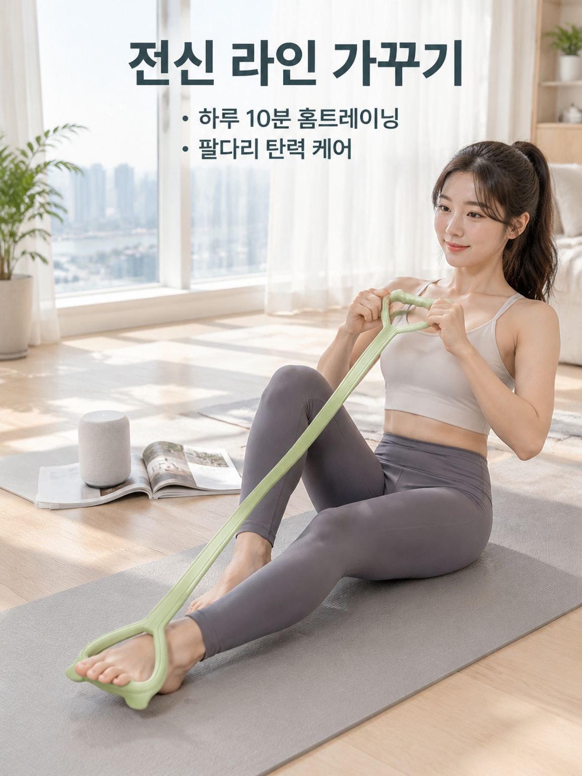8자 탄력 밴드 저항기 남녀 공용 피트니스 슬리밍 기구