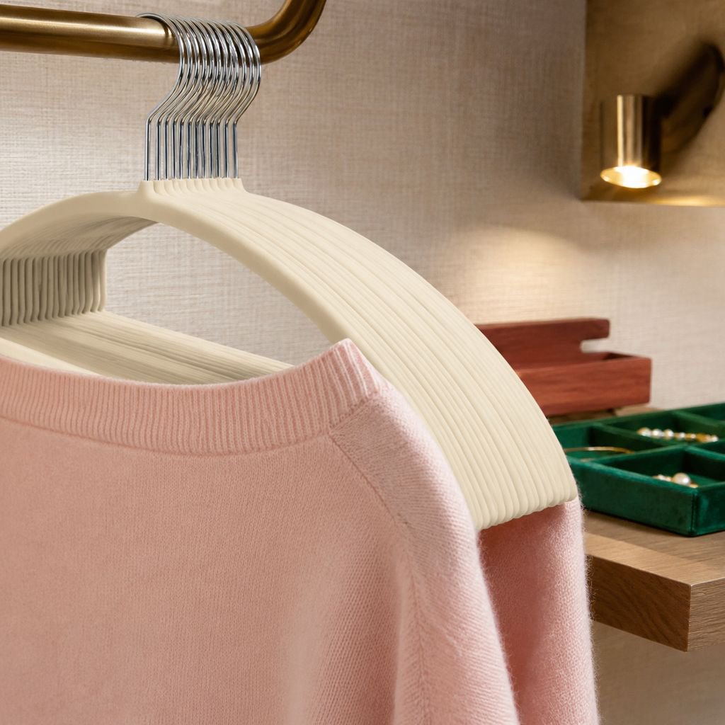 Space-saving hanger organizing multiple garments