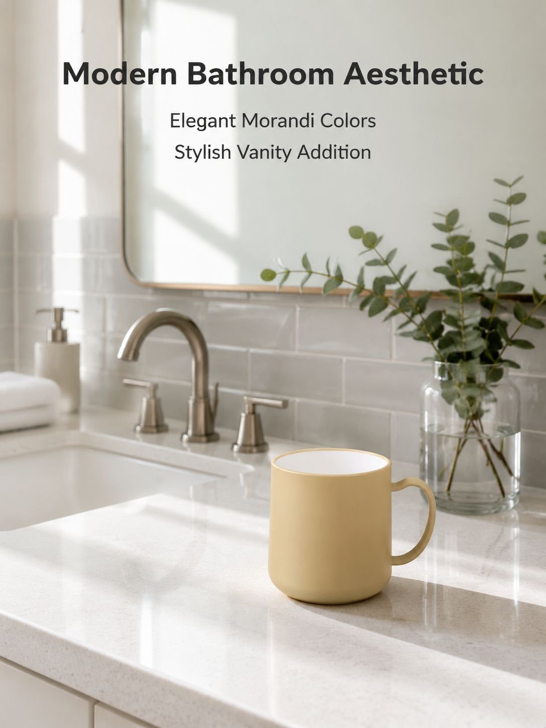 Thick, simple and fashionable mouthwash cup