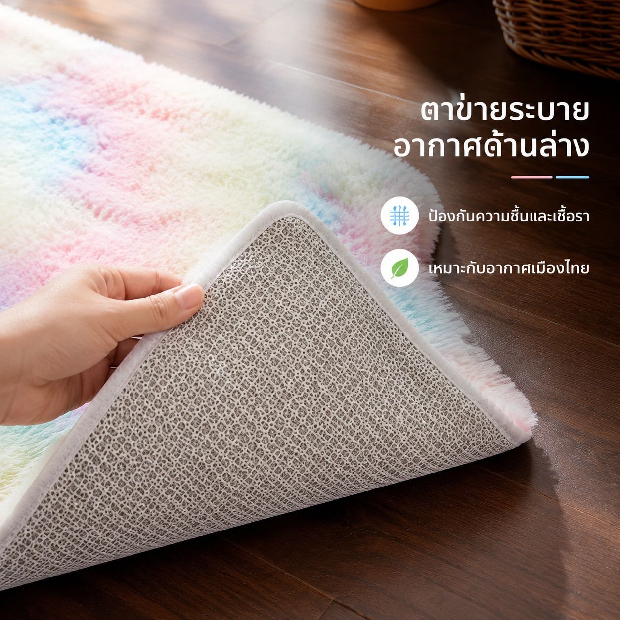 พรมปูพื้นนุ่มหนาพิเศษสำหรับใช้ในบ้าน