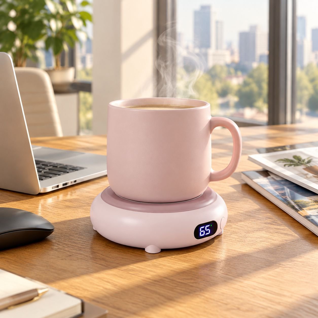 Portable Wireless Temperature-Control Mug for Office