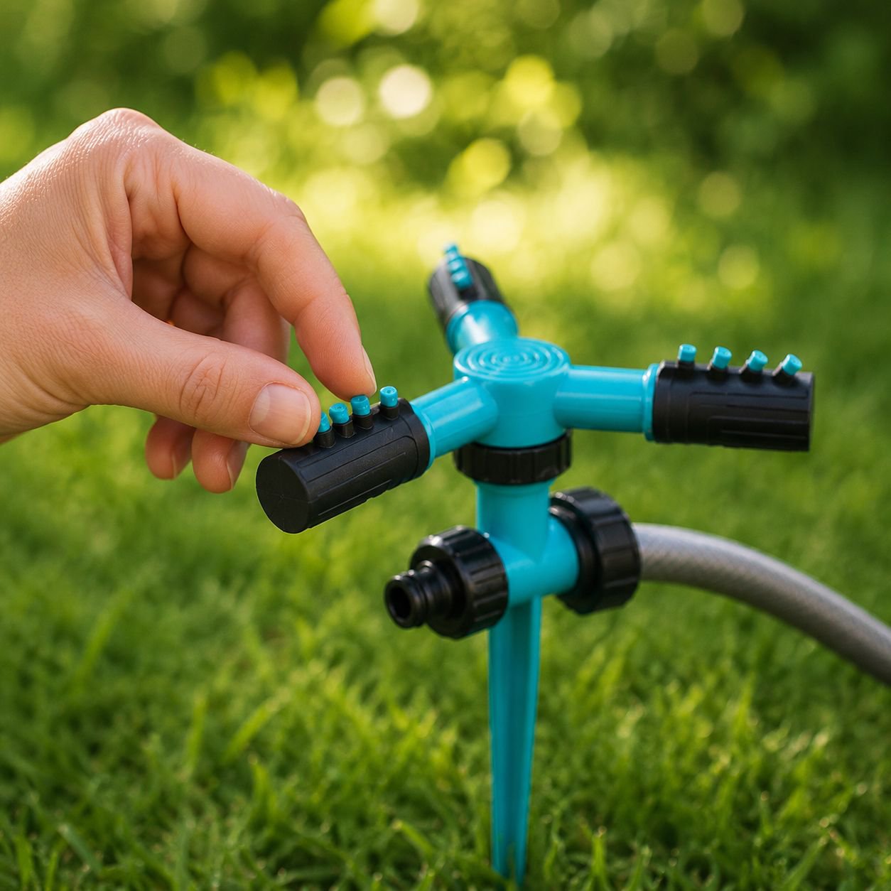 Aspersor Automático Giratorio: Espacio Cómodo para Mascotas y Jardinería