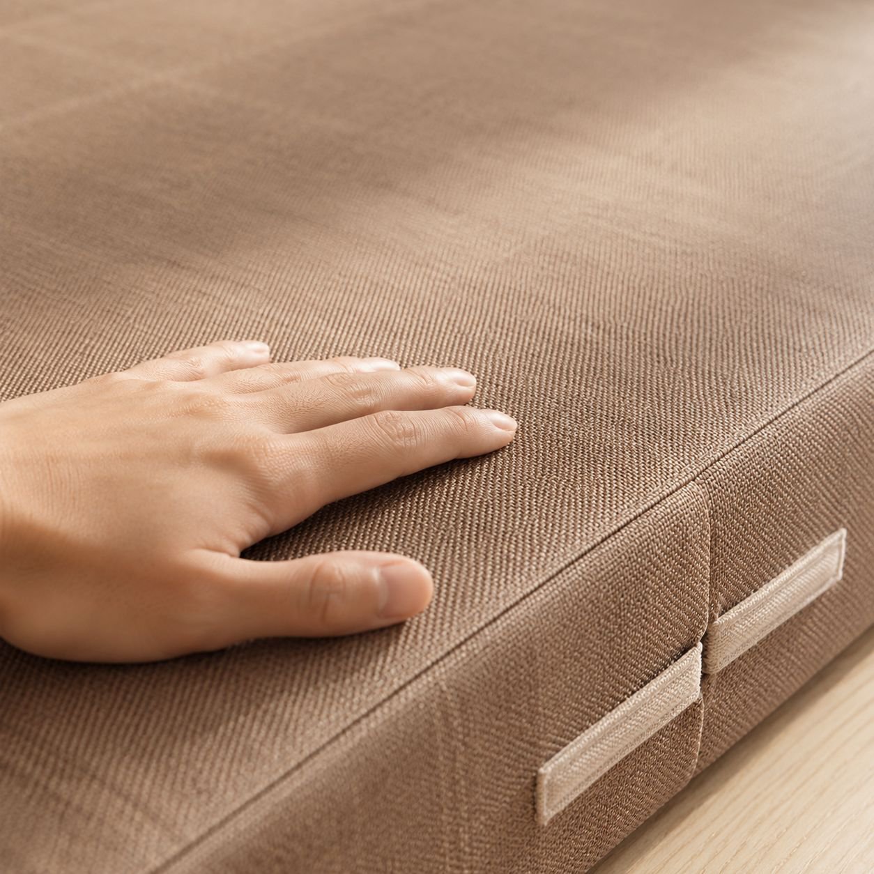 Four folding nap mattress displayed on tatami floor