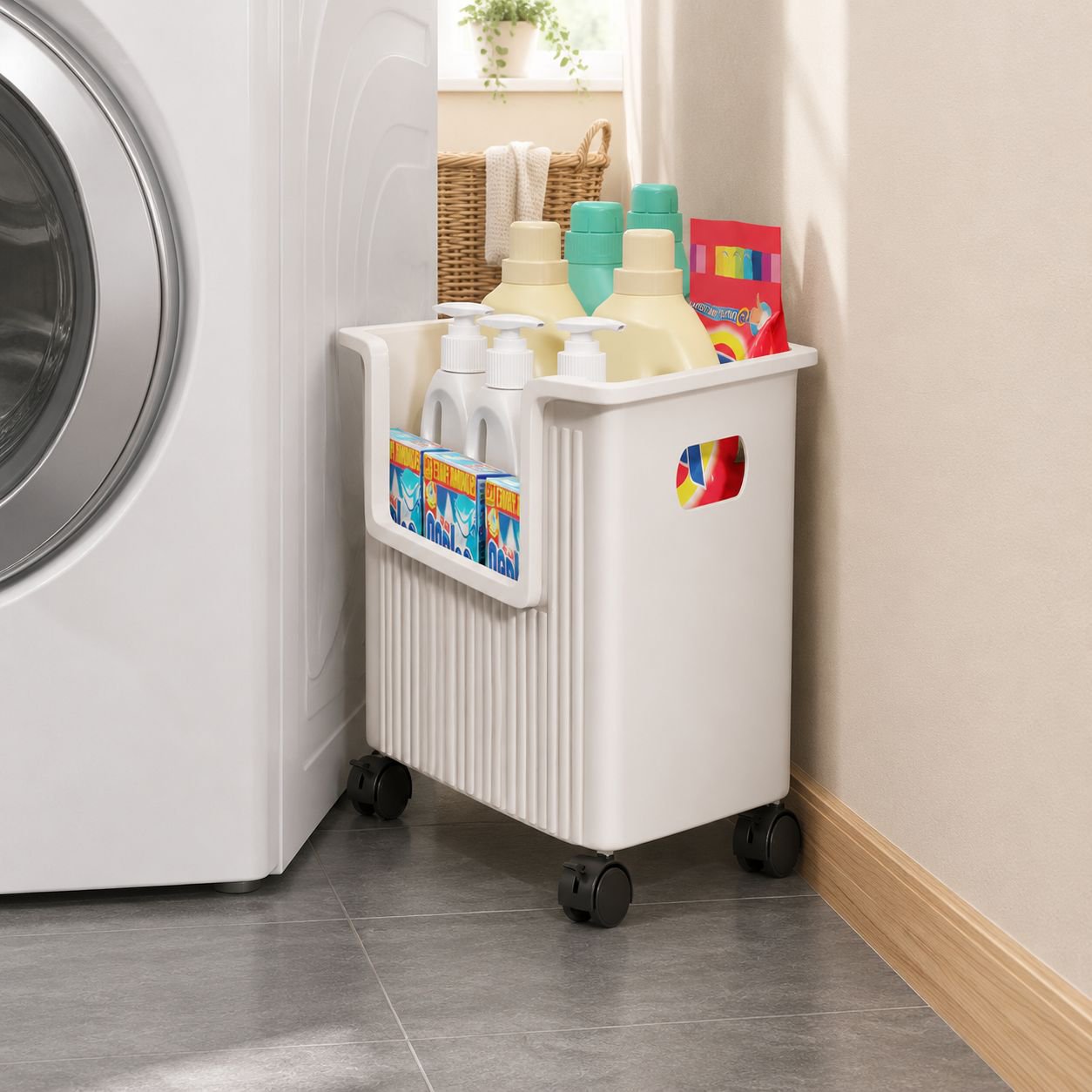 Adjustable laundry rack fits different bathroom sinks