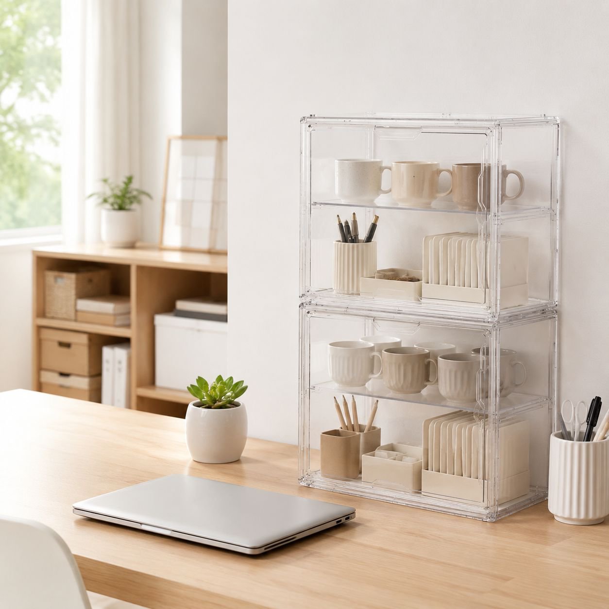 Easy access cup rack for home and kitchen use