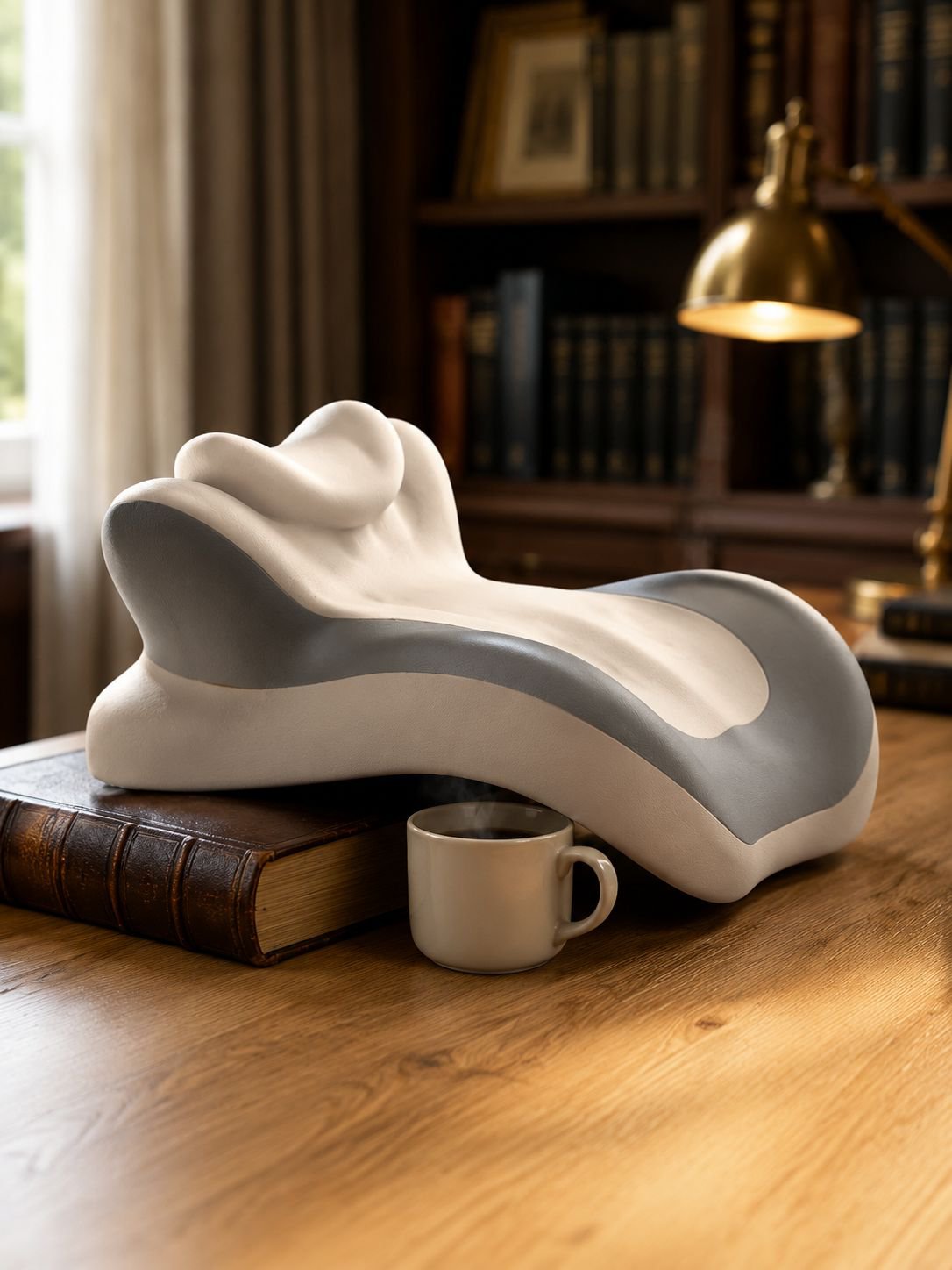 Memory foam headrest pillow for stomach sleepers, pressure relief pillow