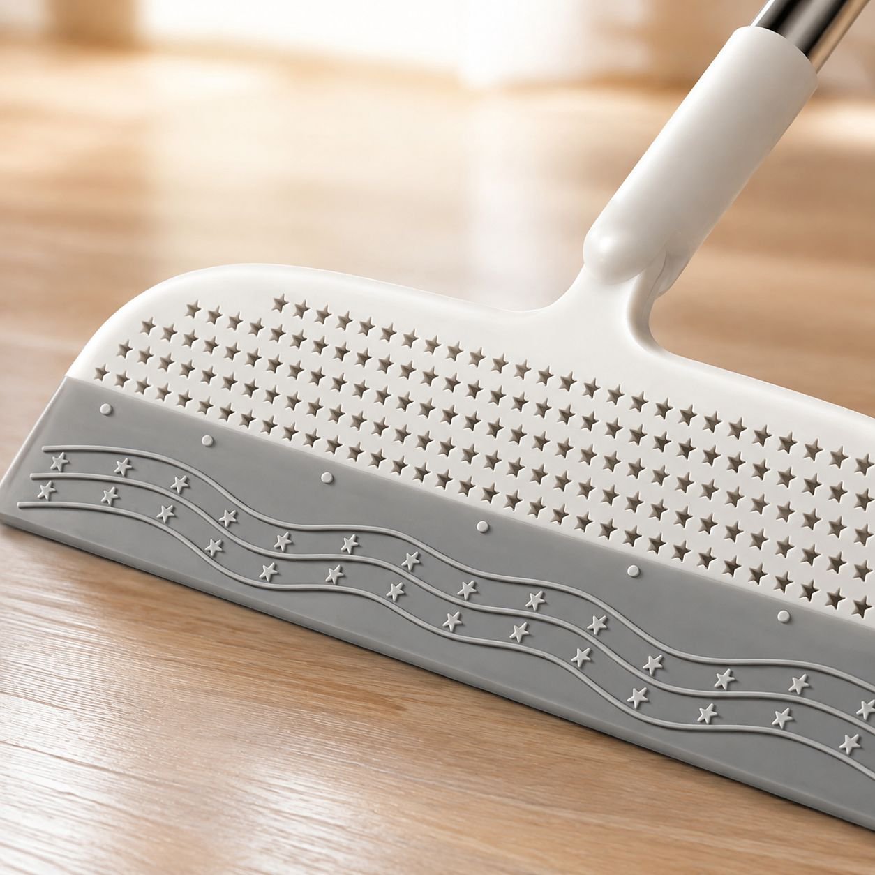 Dustpan with rubber lip for easy dust collection