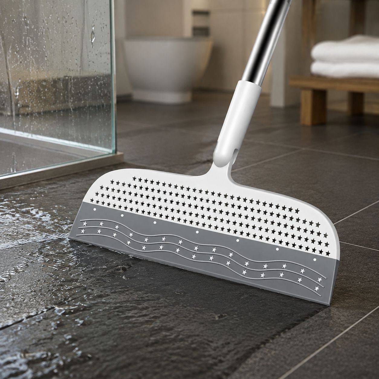Cleaning broom with dustpan set for home use