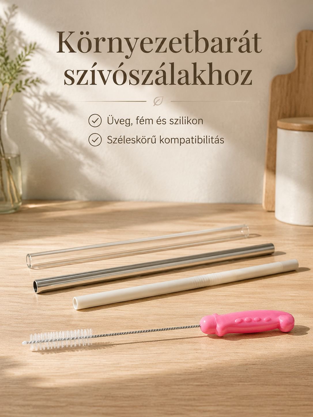 Krokodil szívószál tisztító kefe közelről