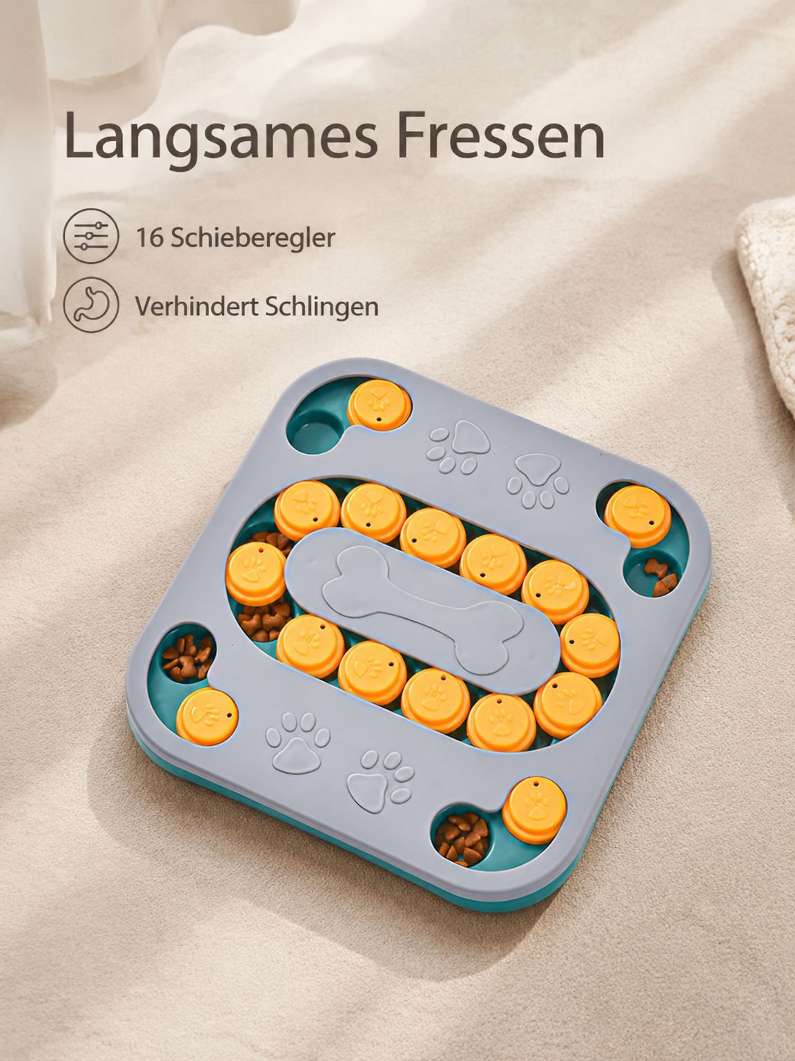 Haustier-Lernspielzeug, Slow-Food-Schüssel, Futternapf für Katzen und Hunde, Spielzeugbecken, Hundef