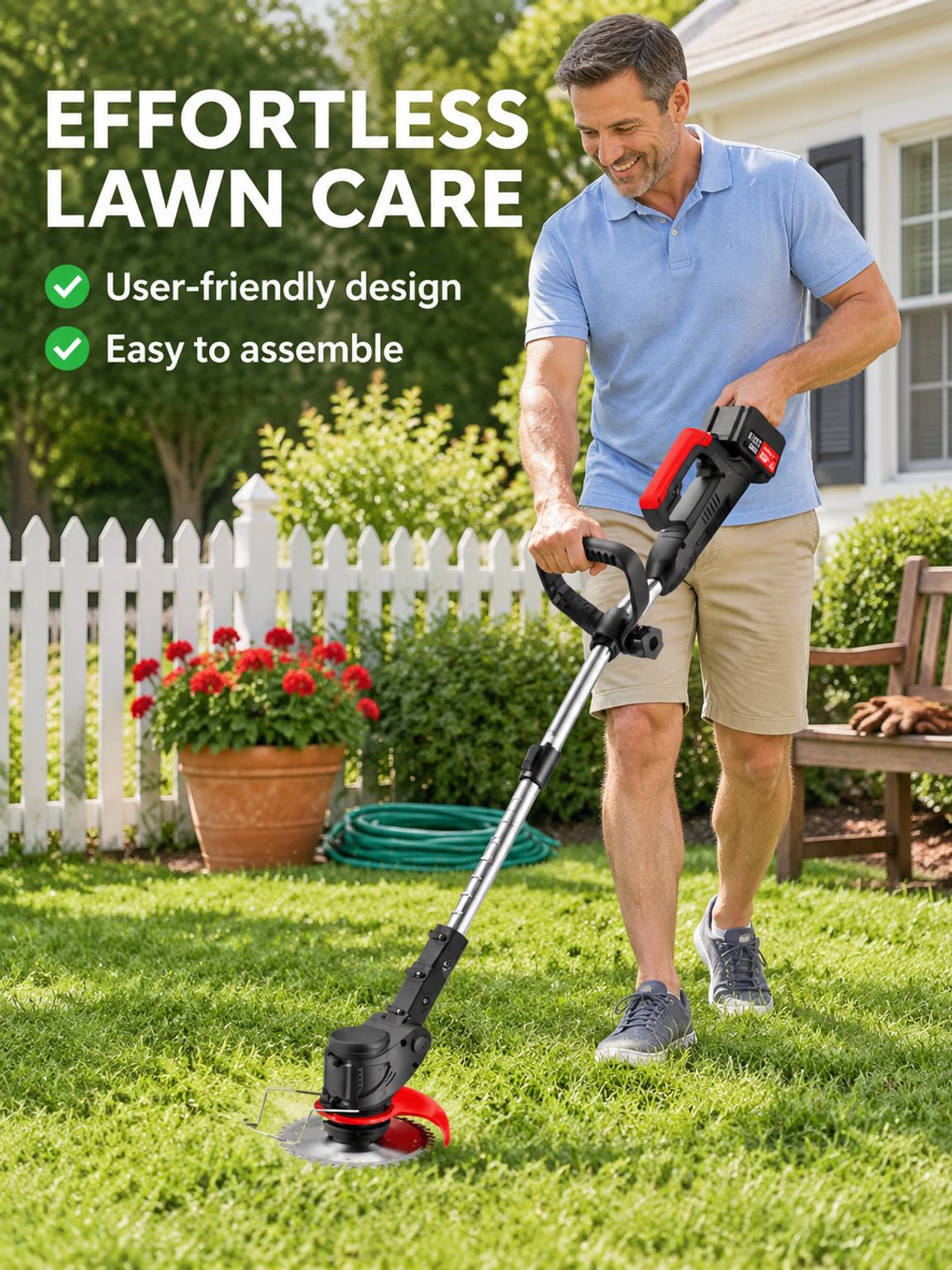 Home Cordless Telescopic Lithium Battery Grass Cutter Small Handheld Lawn Trimmer