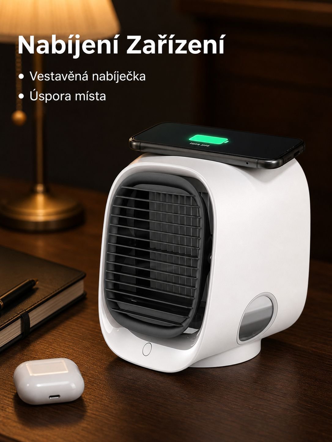 Multifunkční tichý nabíjecí klimatizační ventilátor pro domácnost a kancelář