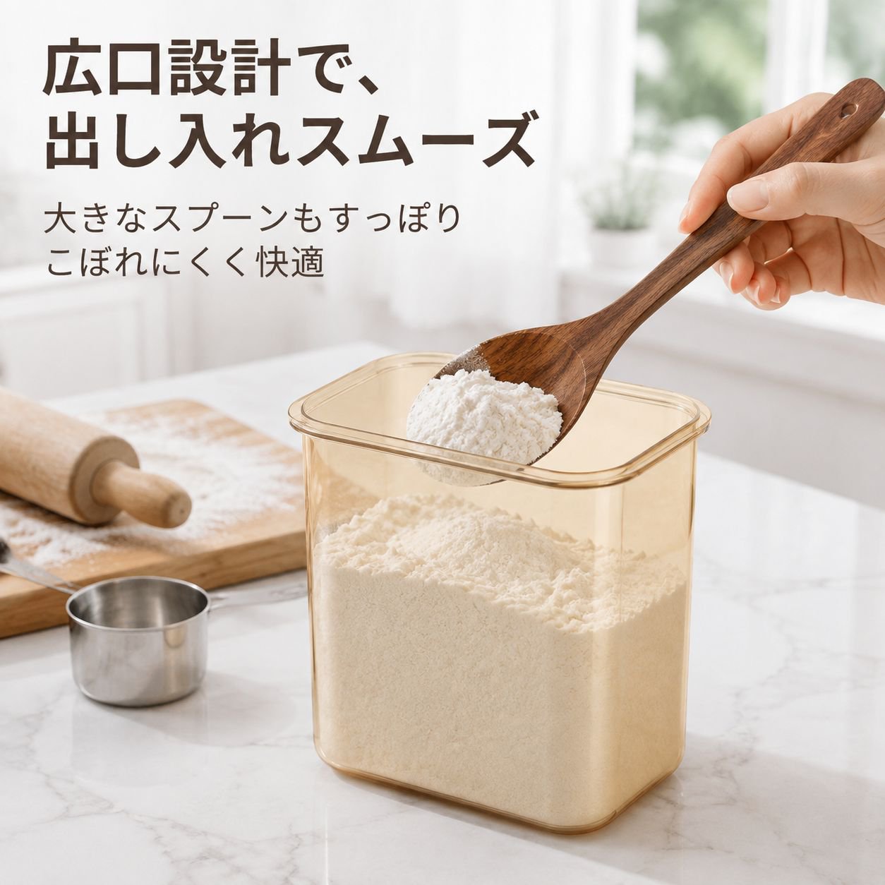 厚手防虫小麦粉ストッカー収納容器