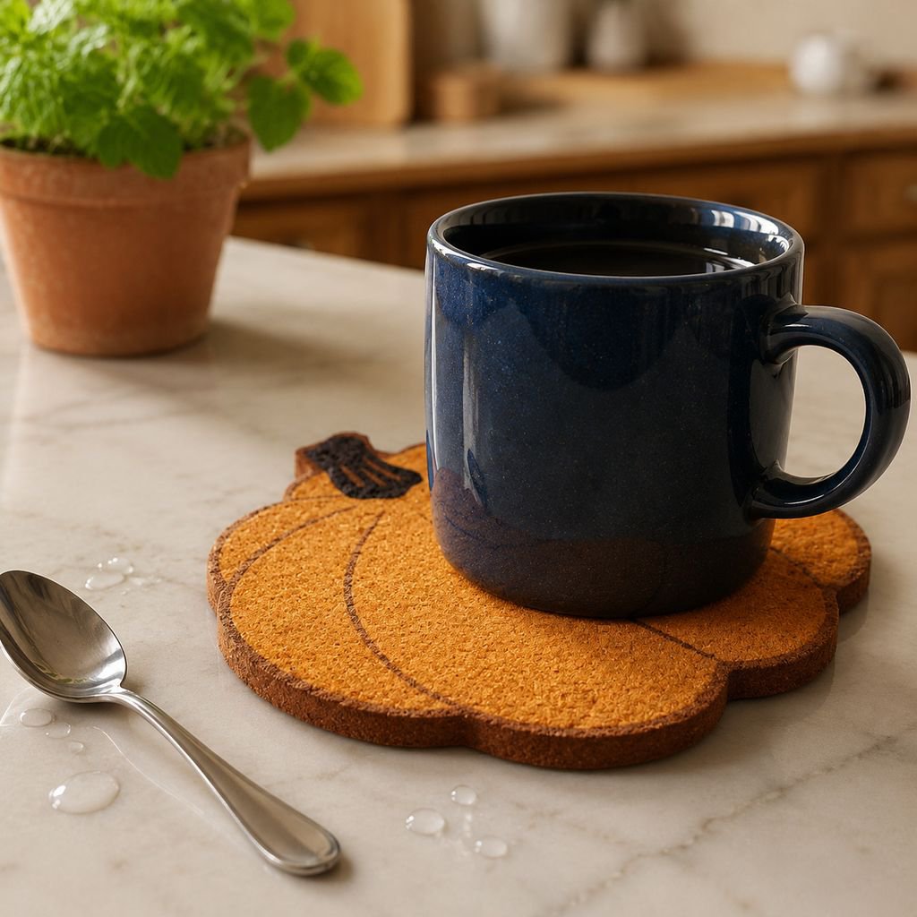 Heat-resistant kitchen cleaning pad in use